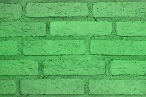 Красивая зеленая текстура стен брика для фонового использования . — стоковое фото