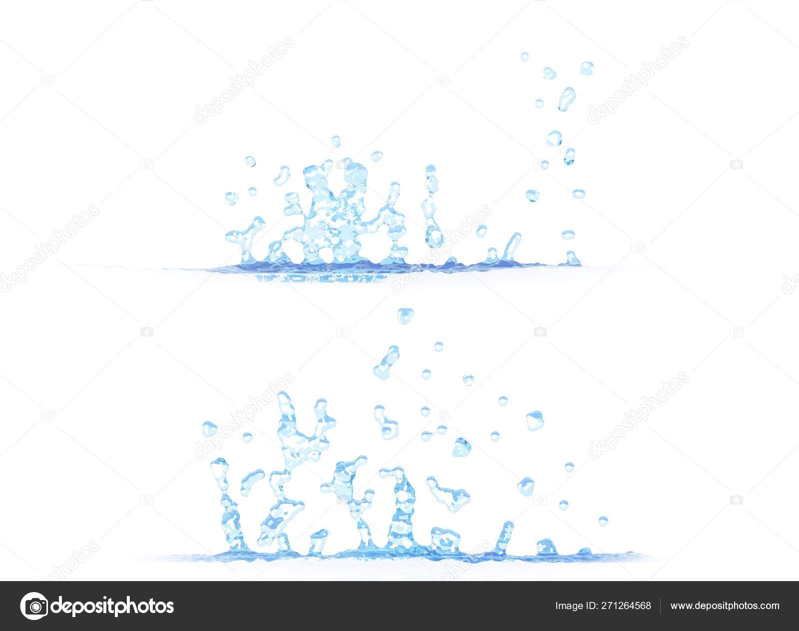 Download 3d Illustration Of Two Side Views Of Pretty Water Splash Mockup Isolated On White For Design Purposes Stock Photo Image By C Anton Medvedev 271264568