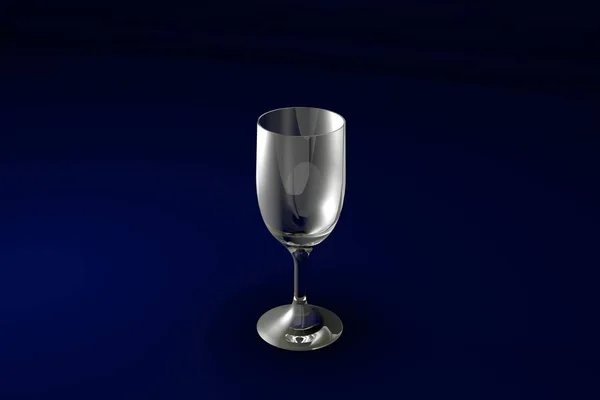 3D-Illustration von saurem Cocktailglas auf dunkelblauem Designhintergrund - Trinkglasrender — Stockfoto