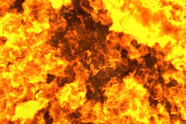 Inferno flamejante místico fundo abstrato ou textura - fogo ilustração 3D — Fotografia de Stock
