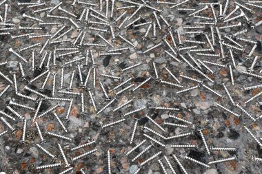 asfalt dış vidalar - sevimli endüstriyel 3d illüstrasyon, kullanarak sanat için pic 