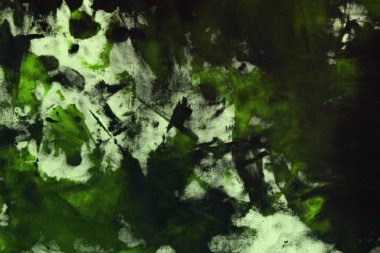 güzel vintage yeşil rastgele boyanmış tuval, tasarım amaçlı renk boya lekeleri ve lekeler doku ile kumaş.