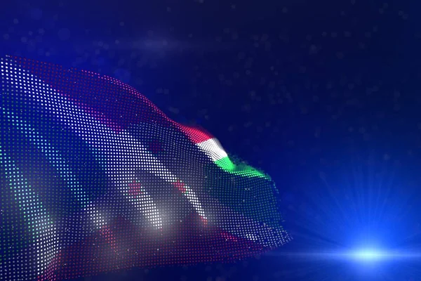 Szép modern kép Burundi zászlaja pontok integetett a kék-bokeh és térben tartalom-minden ünneplés zászló 3D illusztráció — Stock Fotó
