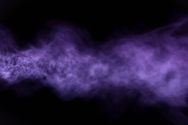 Bella illustrazione 3D di spazio densa linea di fumo isolato su sfondo nero — Foto Stock