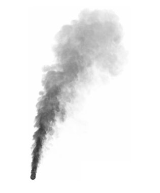 Beyaz arka plan üzerinde izole vizyoner ağır duman 3d illüstrasyon