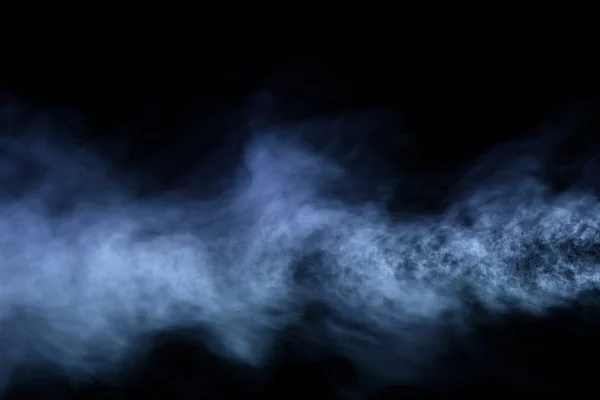 Beautiful 3D illustration of space heavy line of smoke isolated on black background — Stock Photo, Image