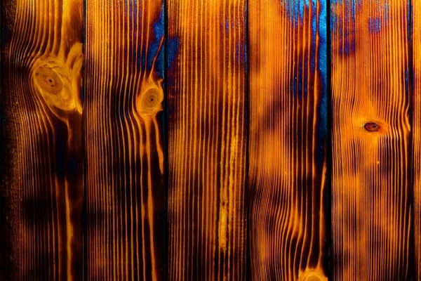 Gebürstet und gebrannt Loft künstlerische Holztür Textur - schöne abstrakte Foto Hintergrund — Stockfoto