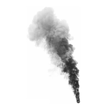 Beyaz arka planda izole mistik yoğun duman 3d illüstrasyon