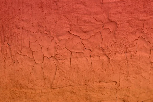 Vieille texture de plâtre craquelé grungy rouge - fond photo abstrait mignon — Photo