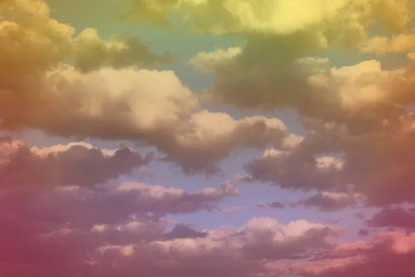 Lovely unreal vivid fantasy heavy clouds on the sky for using in design as background. — Stock Photo, Image