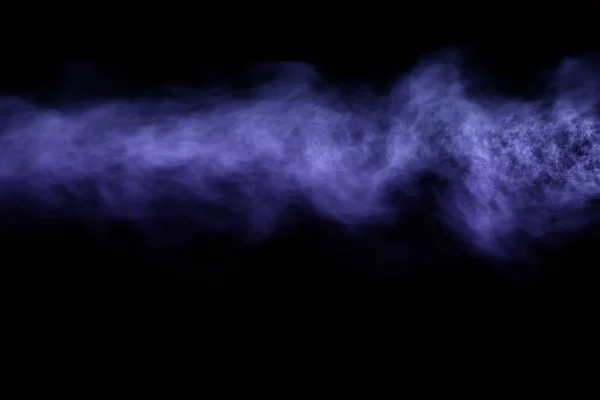 Belle illustration 3D de mystérieuse ligne sombre de fumée isolée sur fond noir — Photo