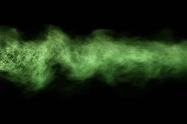 Beautiful 3D illustration of space heavy line of smoke isolated on black background — Stock Photo, Image
