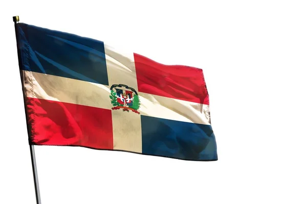 Флаг Доминиканской Республики на чистом белом фоне изолирован . — стоковое фото
