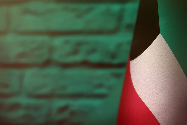 Kuwejt Wisząca Flaga Cześć Weteranów Dzień Lub Dzień Pamięci Morski — Zdjęcie stockowe