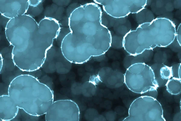 Artistico Carino Azzurro Grande Quantità Bio Cellule Grafica Digitale Texture — Foto Stock