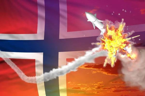 Noruega Interceptado Ojiva Supersónica Moderno Anticohete Destruye Concepto Misiles Enemigos —  Fotos de Stock