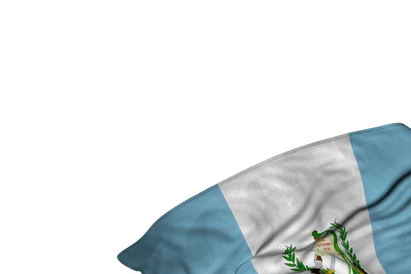 Meravigliosa Bandiera Del Guatemala Con Grandi Pieghe Che Giacciono Nell — Foto Stock