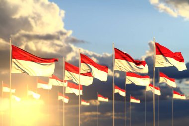 Herhangi bir kutlama bayrağı 3D illüstrasyonunda sevimli