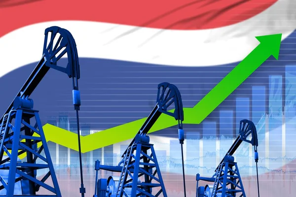 Thailand Ölindustrie Konzept Industrielle Illustration Wachsende Grafik Auf Dem Hintergrund — Stockfoto