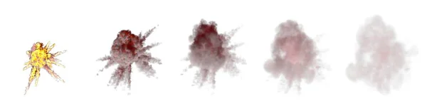 Muchas Imágenes Bomba Enorme Explosión Nube Hongos Con Fuego Quema —  Fotos de Stock