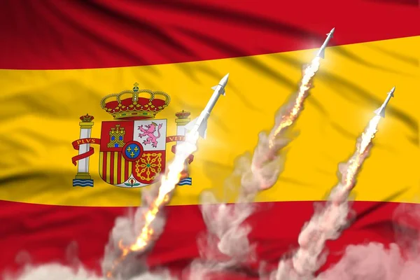 Espanha Lançamento Mísseis Nucleares Conceito Armas Nucleares Estratégicas Modernas Fundo — Fotografia de Stock