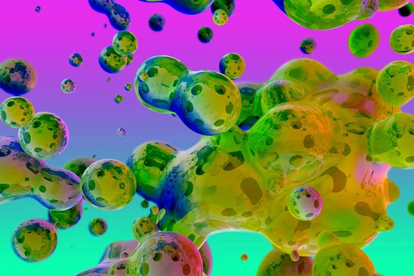 Abstrakter Hintergrund Festlich Glänzender Seife Wie Flüssigkeit Mit Farbverlauf Soft — Stockfoto