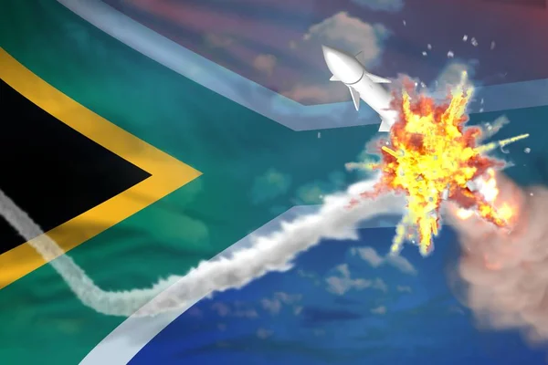 Strategisk Raket Förstörd Luften Sydafrika Kärnvapenmissilskydd Koncept Missil Försvar Militär — Stockfoto