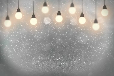 deniz yeşili, parlak soyut ampuller kıvılcımlar uçuşuyor bokeh - içeriğiniz için boş boşluklu tatil modeli dokusu