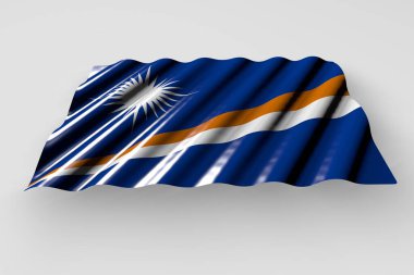 Güzel bir kutlama bayrağı 3D illüstrasyon