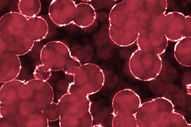 yaratıcı inanılmaz kırmızı bir çok organik ilkel organizma bilgisayar sanatı arkaplan illüstrasyonu