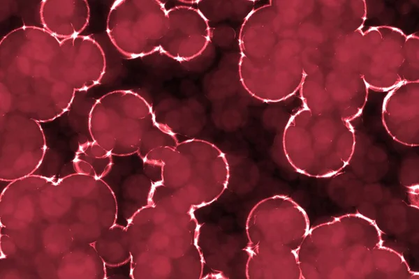 Creativo Sorprendente Rosso Molto Organico Primitivi Organismi Computer Arte Sfondo — Foto Stock