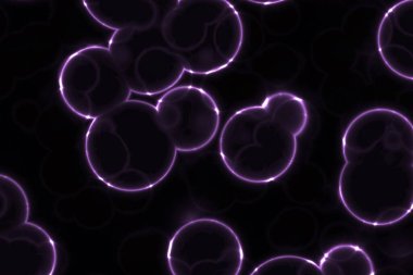 Sanatsal açıdan inanılmaz biyo-mikro organizmalar dijital sanat arkaplan çizimi