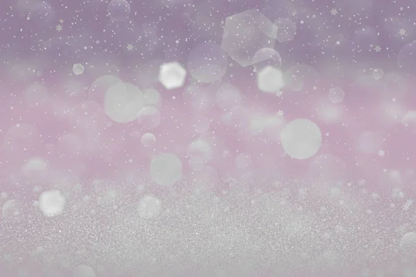 Agradable Brillante Abstracto Fondo Brillo Luces Caída Copos Nieve Volar — Foto de Stock
