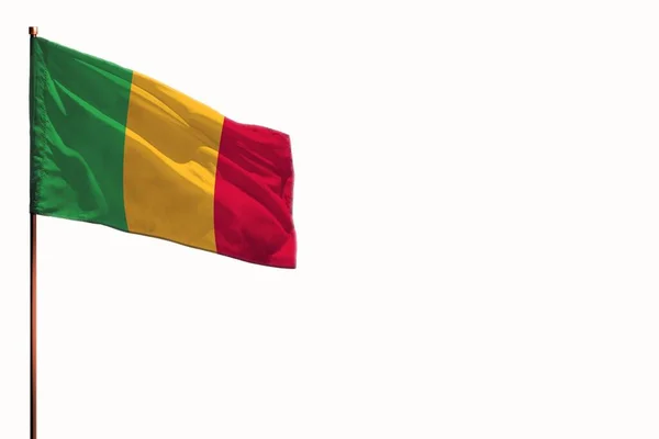 Fladdrande Mali Flagga Isolerad Mockup Med Plats För Din Text — Stockfoto
