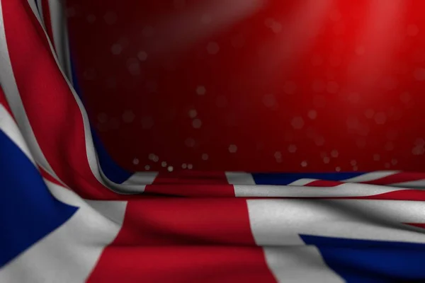 Гарна Темна Ілюстрація Прапора Сполученого Королівства Велика Британія Лежить Червоному — стокове фото