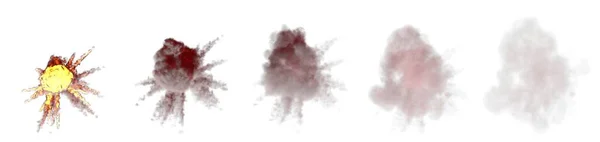 Muchas Imágenes Grandes Bombas Estallaron Nube Hongos Con Fuego Humo —  Fotos de Stock