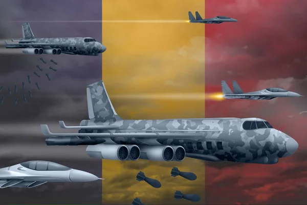 Rumunsko Bombový Útok Koncepce Moderní Rumunsko Válečné Letouny Bombardování Pozadí — Stock fotografie