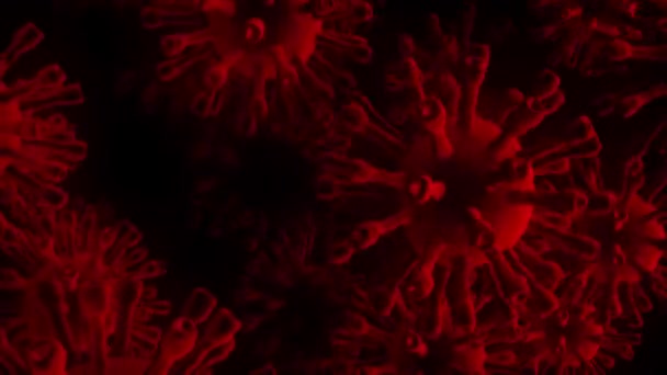 Viele Coronaviren Covid 2019 Covid Realistisches Filmmaterial Fps Nahtlose Looping — Stockvideo