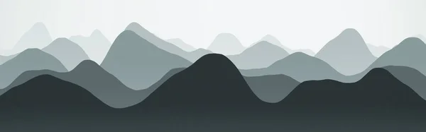 Moderno Piso Montañas Picos Niebla Ilustración Textura Arte Digital — Foto de Stock