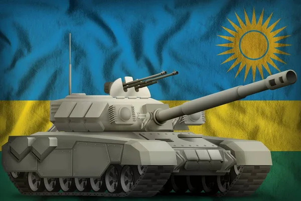 Zware Tank Rwanda Vlag Achtergrond Illustratie — Stockfoto