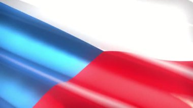 60FPS parlak tatil Çek bayrağı dalgalanması, 3D 4K UHD kusursuz döngü animasyonu