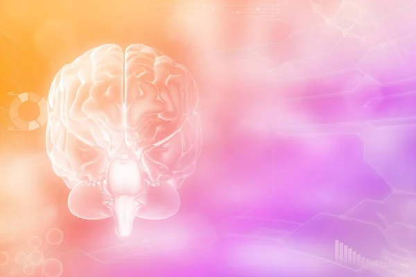 Cerebro Humano Concepto Análisis Alzheimer Textura Moderna Altamente Detallada Ilustración — Foto de Stock
