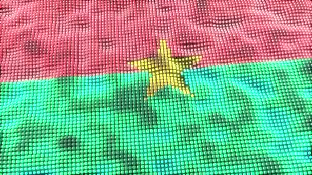 Web Concept 60Fps Burkina Faso Pixel Flag Wave Uhd Seamless — 图库视频影像