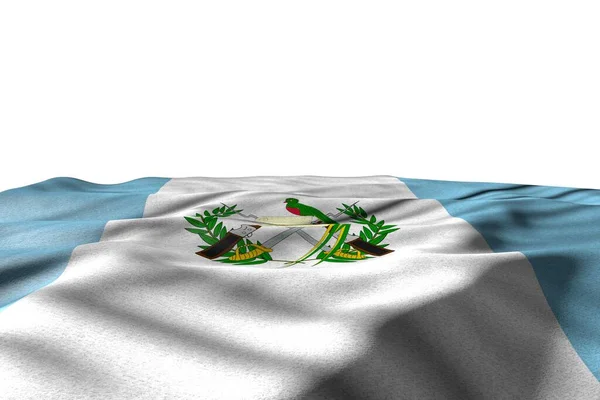 Prachtige Mockup Foto Van Guatemala Vlag Lag Met Perspectief Uitzicht — Stockfoto