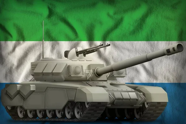 Zware Tank Sierra Leone Vlag Achtergrond Illustratie — Stockfoto