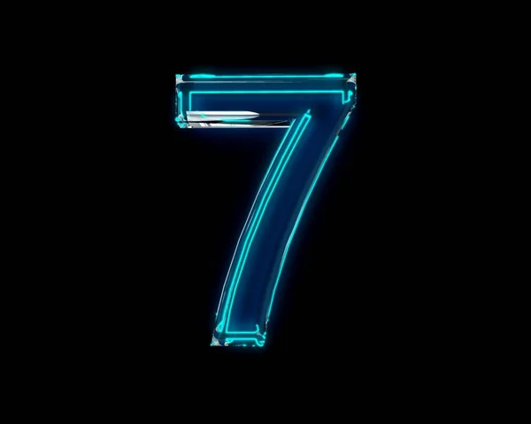 Luz Néon Polido Azul Brilhante Alfabeto Transparente Vítreo Número Isolado — Fotografia de Stock