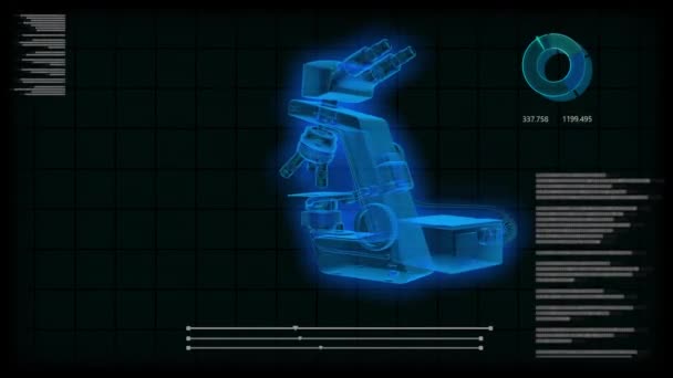 Scienza Senza Soluzione Continuità Looping Sfondo Con Posto Gli Oggetti — Video Stock