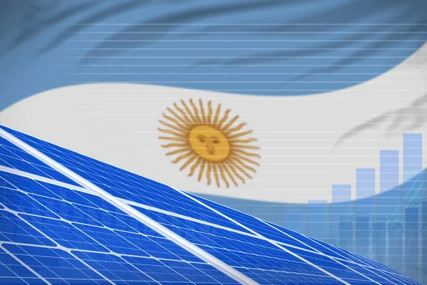 Αργεντινή Ηλιακή Ενέργεια Έννοια Ψηφιακό Γράφημα Πράσινη Ενέργεια Βιομηχανική Απεικόνιση — Φωτογραφία Αρχείου