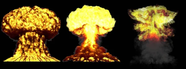 Enorme Zeer Gedetailleerde Verschillende Fasen Paddestoel Wolk Explosie Van Atoombom — Stockfoto