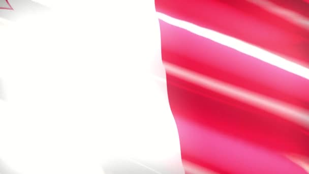 60Fps Vacaciones Brillantes Bandera Malta Ondeando Uhd Animación Bucle Sin — Vídeo de stock